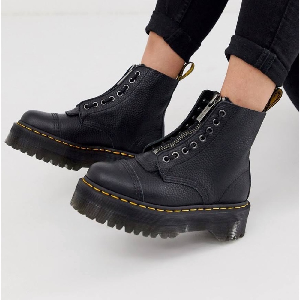 Dr. Martens Sinclair Milled Nappa Leather Platform Boots